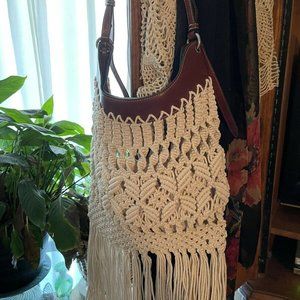 Isabel Marant Teomia NWT Ecru Macrame Shoulder Bag